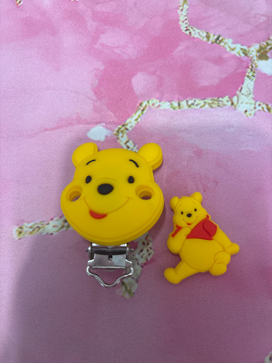 Clip + perle Winnie ourson modèle 2