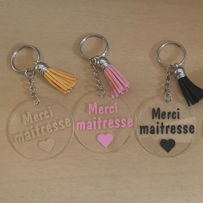 Porte clés en plexiglass