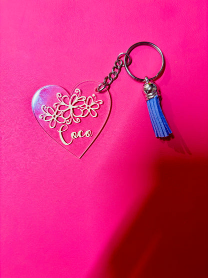 Porte clés en plexiglass